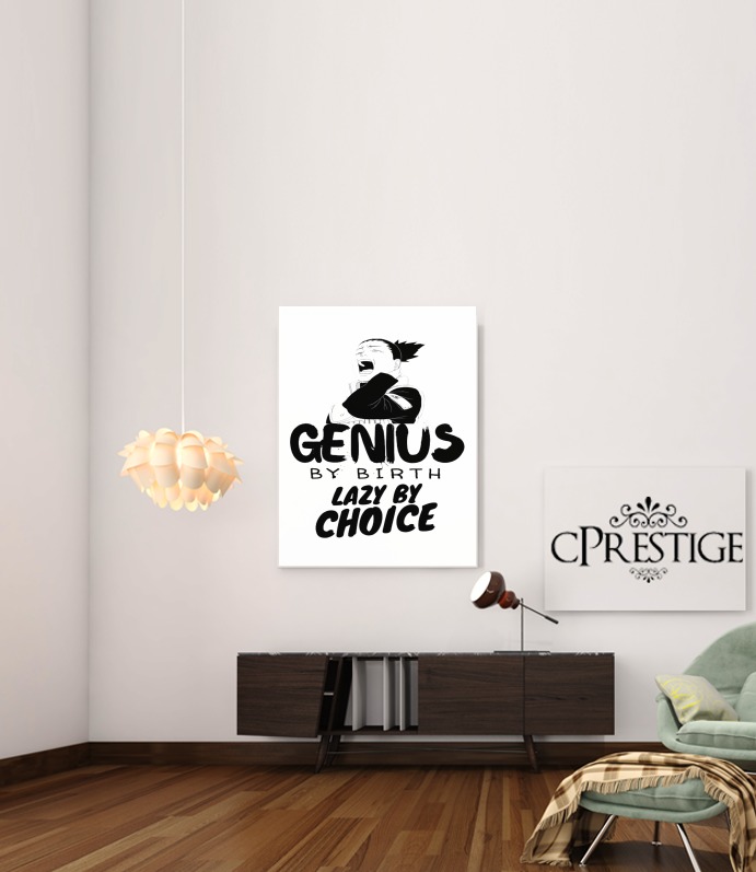 Genius by birth Lazy by Choice Shikamaru tribute für Beitrag Klebstoff 30 * 40 cm