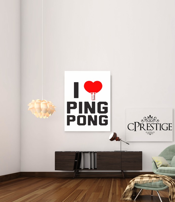 I love Ping Pong für Beitrag Klebstoff 30 * 40 cm