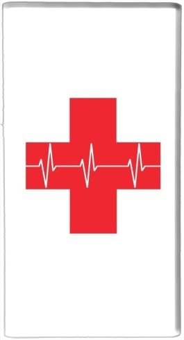 Croix de secourisme EKG Heartbeat für Tragbare externe Backup-Batterie 1000mAh Micro-USB