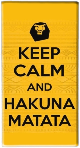 Keep Calm And Hakuna Matata für Tragbare externe Backup-Batterie 1000mAh Micro-USB
