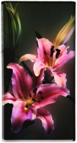 Painting Pink Stargazer Lily für Tragbare externe Backup-Batterie 1000mAh Micro-USB