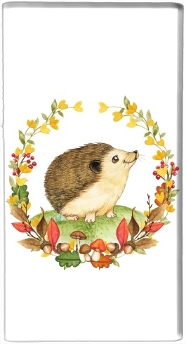 watercolor hedgehog in a fall woodland wreath für Tragbare externe Backup-Batterie 1000mAh Micro-USB