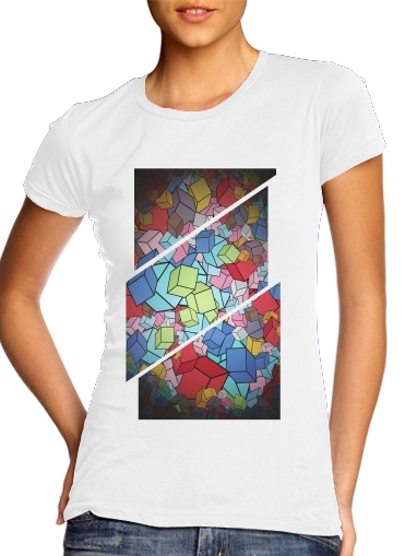 Abstract Cool Cubes für Damen T-Shirt