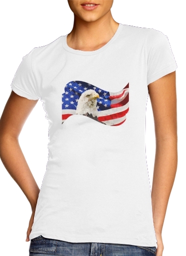 American Eagle and Flag für Damen T-Shirt