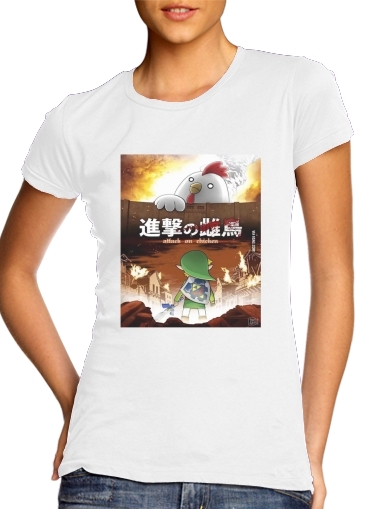 Attack On Chicken für Damen T-Shirt