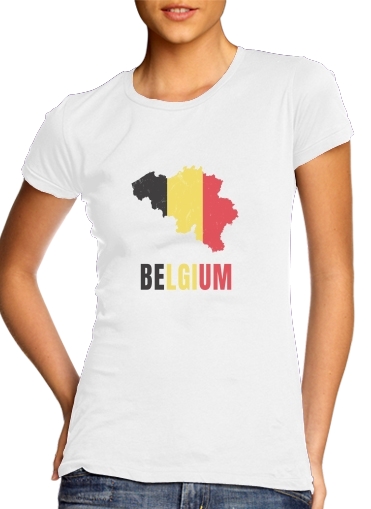 Belgium Flag für Damen T-Shirt