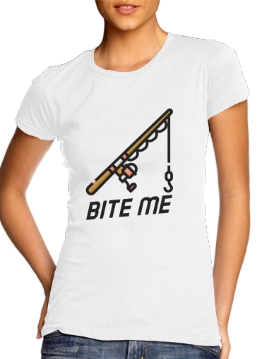 Bite Me Fisher Man für Damen T-Shirt