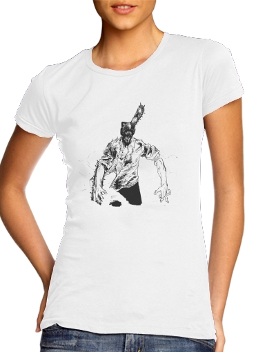 chainsaw man black and white für Damen T-Shirt