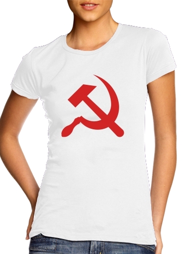 Kommunistische Sichel und Hammer für Damen T-Shirt