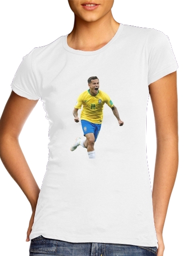 coutinho Football Player Pop Art für Damen T-Shirt