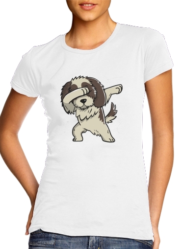 Dog Shih Tzu Dabbing für Damen T-Shirt
