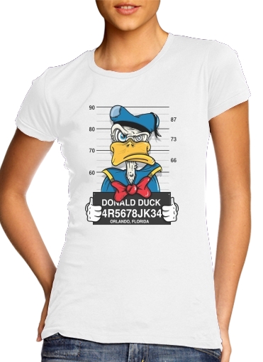 Donald Duck Crazy Jail Prison für Damen T-Shirt