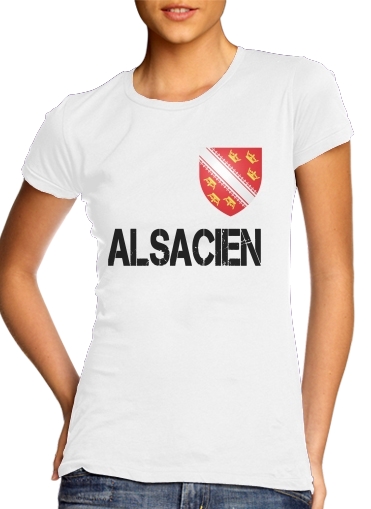 Drapeau alsacien Alsace Lorraine für Damen T-Shirt