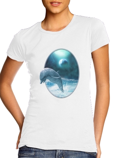 Freedom Of Dolphins für Damen T-Shirt