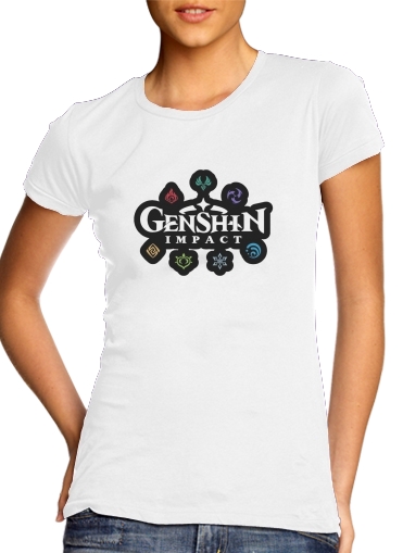 Genshin impact elements für Damen T-Shirt