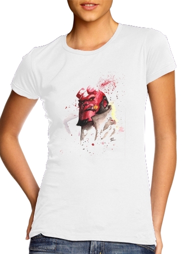 Hellboy Watercolor Art für Damen T-Shirt