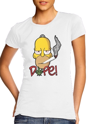 Homer Dope Weed Smoking Cannabis für Damen T-Shirt