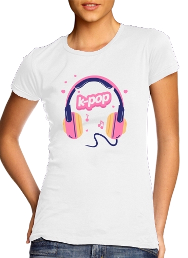 I Love Kpop Headphone für Damen T-Shirt
