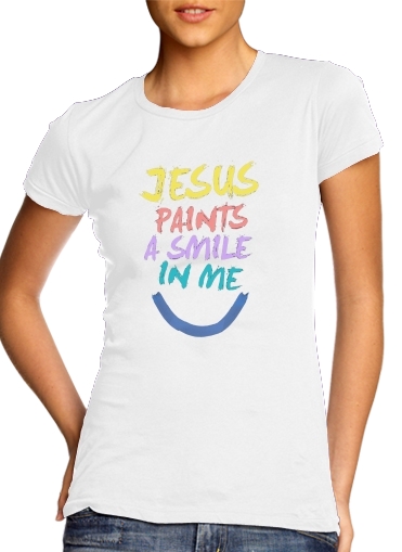 Jesus paints a smile in me Bible für Damen T-Shirt