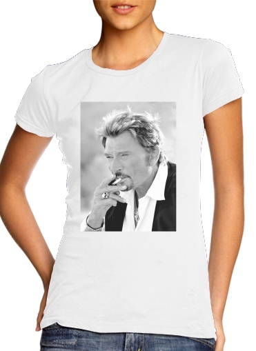 johnny hallyday Smoke Cigare Hommage für Damen T-Shirt
