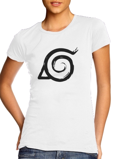Konoha Symbol Grunge art für Damen T-Shirt