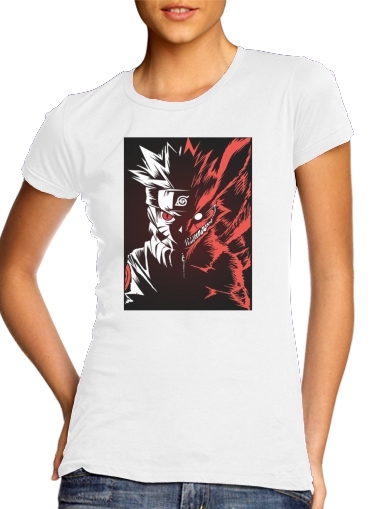 Kyubi x Naruto Angry für Damen T-Shirt