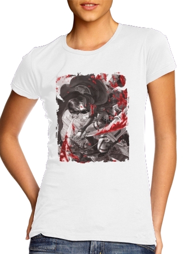 Livai Ackerman Black And White für Damen T-Shirt