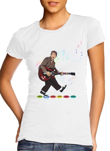 Marty McFly plays Guitar Hero für Damen T-Shirt