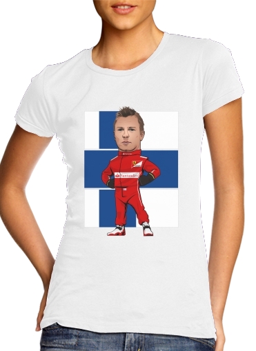 MiniRacers: Kimi Raikkonen - Ferrari Team F1 für Damen T-Shirt