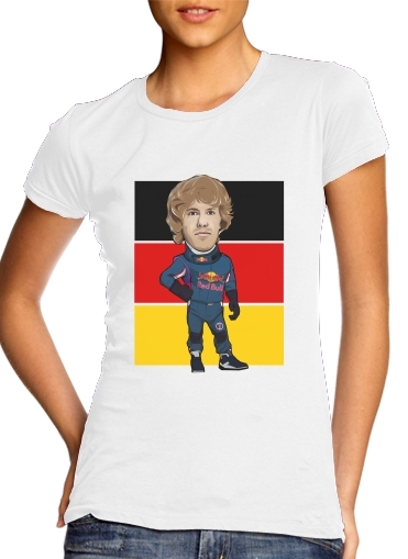 MiniRacers: Sebastian Vettel - Red Bull Racing Team für Damen T-Shirt