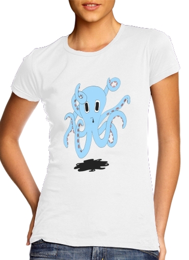 octopus Blue cartoon für Damen T-Shirt