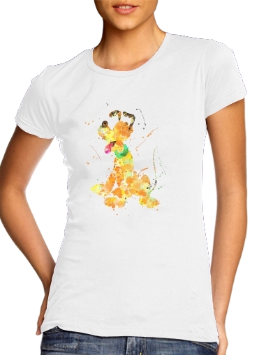 Pluto watercolor art für Damen T-Shirt