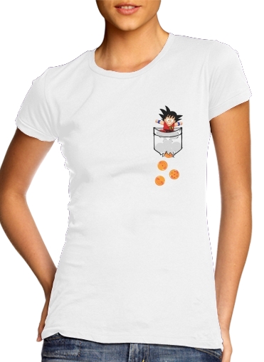 Pocket Collection: Goku Dragon Balls für Damen T-Shirt