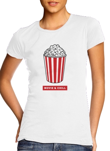 Popcorn movie and chill für Damen T-Shirt