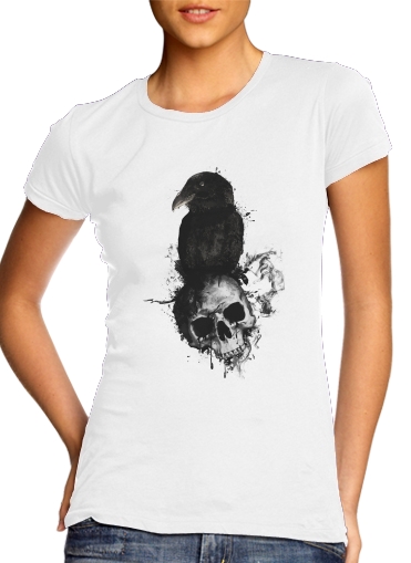 Raven and Skull für Damen T-Shirt