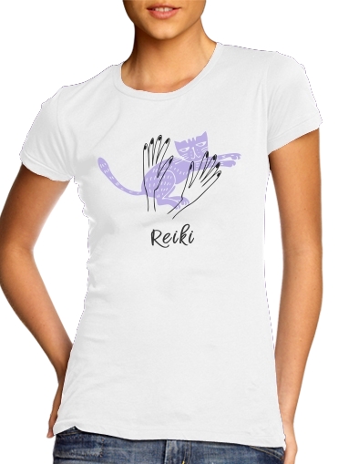 Reiki Animals Cat  für Damen T-Shirt