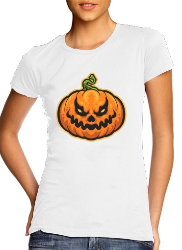 Scary Halloween Pumpkin für Damen T-Shirt