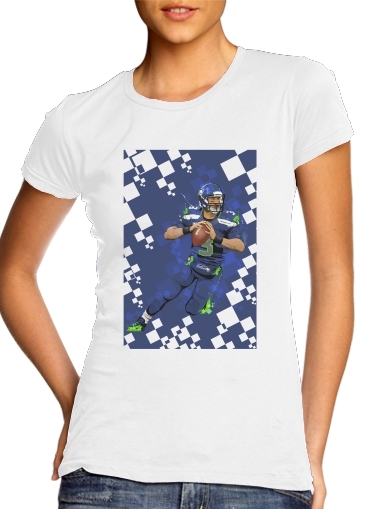 Seattle Seahawks: QB 3 - Russell Wilson für Damen T-Shirt
