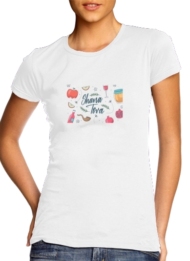 Shana tova Doodle für Damen T-Shirt
