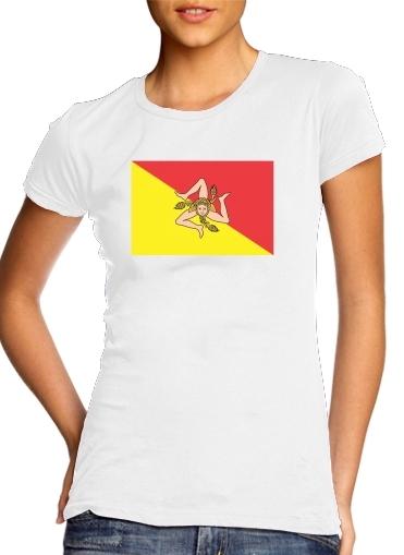 Sicile Flag für Damen T-Shirt