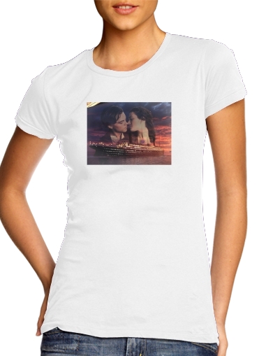 Titanic Fanart Collage für Damen T-Shirt