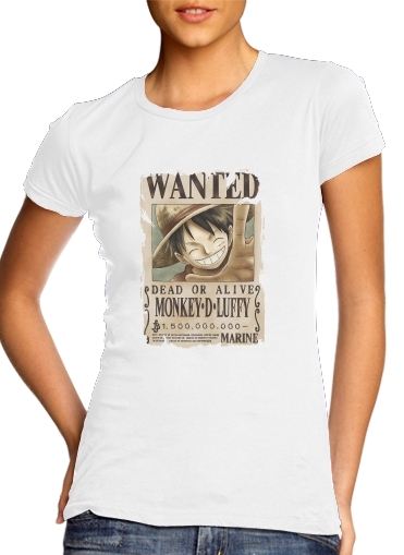 Wanted Luffy Pirate für Damen T-Shirt