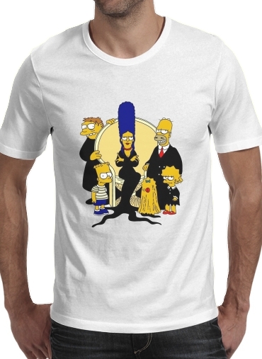 Adams Familly x Simpsons für Männer T-Shirt