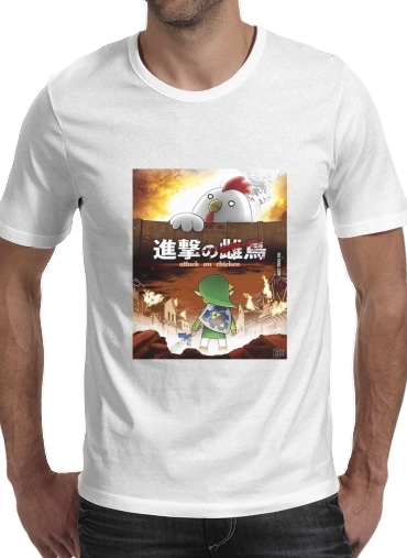 Attack On Chicken für Männer T-Shirt