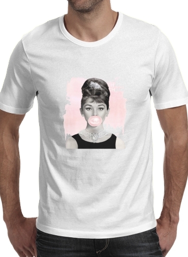 Audrey Hepburn bubblegum für Männer T-Shirt