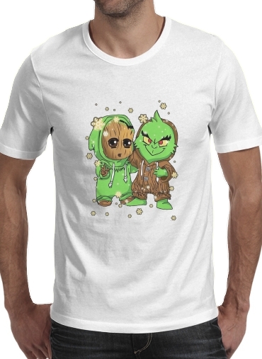  Baby Groot and Grinch Christmas für Männer T-Shirt