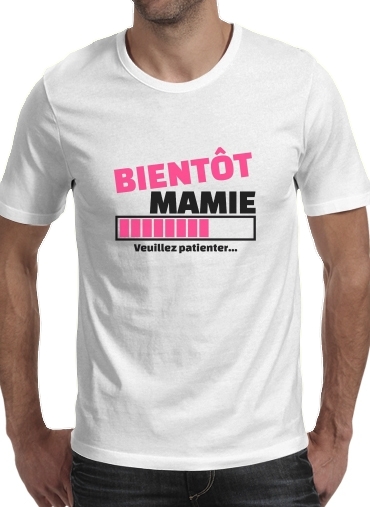Bientot Mamie Cadeau annonce naissance für Männer T-Shirt