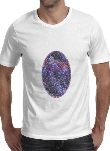 Blue pink bubble cells pattern für Männer T-Shirt