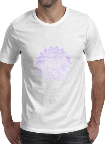 Bohemian Flower Mandala in purple für Männer T-Shirt
