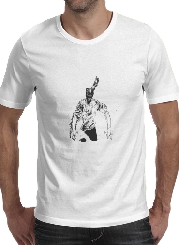 chainsaw man black and white für Männer T-Shirt
